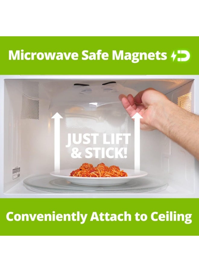 HOMESTAR Magnetic Hover Cover For Microwave, BPA-Free Splatter Guard With Steam Vent, Clear Hanging Microwave Lid, Dishwasher Safe and Space-Saving Magnetic Storage Design, 12-Inch - Image 4